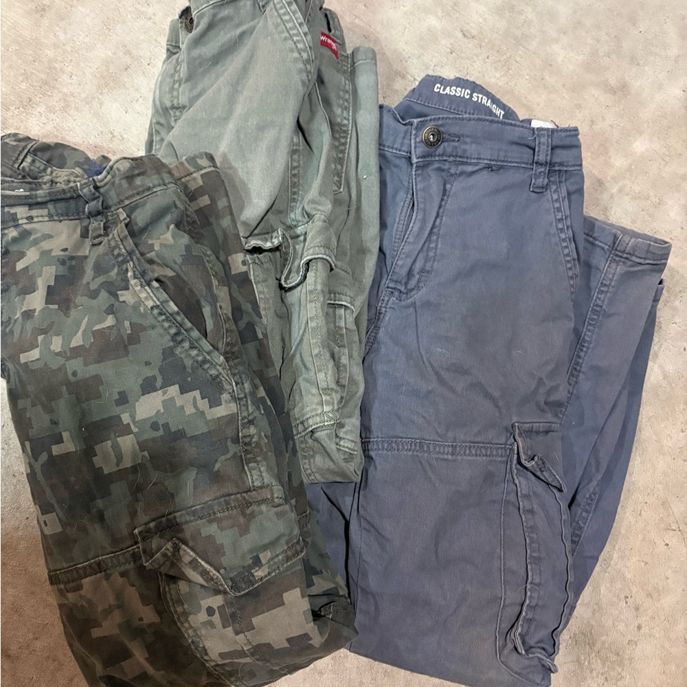 3 pairs boys wrangler cargo pants
